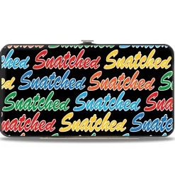 Hinged Wallet - SNATCHED Script Black/Multi Color