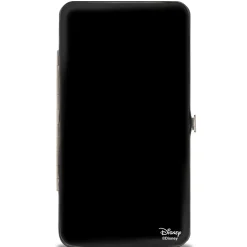 Hinged Wallet - Snow White Pose Sketch Roses Black Greens Reds Golds