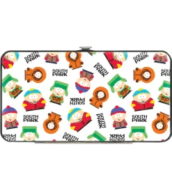 Hinged Wallet - SOUTH PARK Boys and Text 8-Bit White/Multi Color
