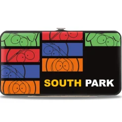 Hinged Wallet - SOUTH PARK Boys Sketch Blocks and Pose Monogram Black/Multi Color