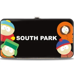 Hinged Wallet - SOUTH PARK Boys Peeking Pose and Title Logo Stacked Black/Multi Color