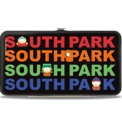 Hinged Wallet - SOUTH PARK Boys Peeking Pose and Title Logo Stacked Black/Multi Color