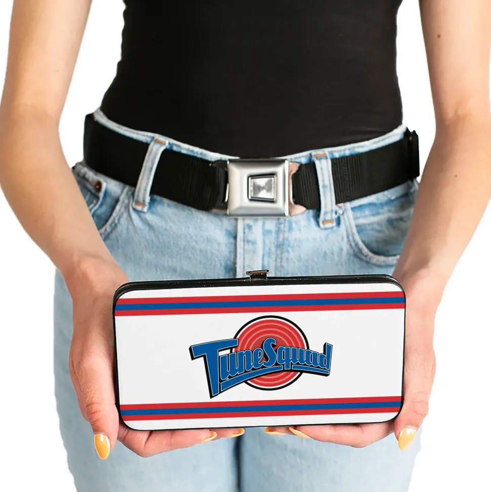 Hinged Wallet - Space Jam TUNE SQUAD Logo Stripe White Red Blue