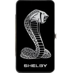 Hinged Wallet - Super Snake Cobra SHELBY Black Silvers