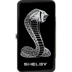 Hinged Wallet - Super Snake Cobra SHELBY Black Silvers