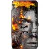 Hinged Wallet - SUPERNATURAL Sam + Dean Broken Faces CLOSE-UP Grays Flames