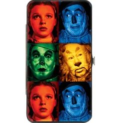 Hinged Wallet - The Wizard of Oz Character Pose Blocks Multi Color