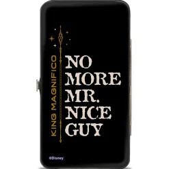 Hinged Wallet - Wish King Magnifico Pose + NO MORE MR. NICE GUY Quote Blues/Yellows