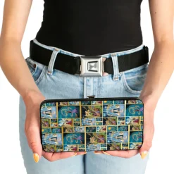 Hinged Wallet - Wish Scene Blocks Collage Yellows