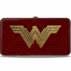 Hinged Wallet - Wonder Woman 2017 Icon + Tiara Star Reds/Golds
