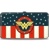 Hinged Wallet - WONDER WOMAN Logo Americana Red White Blue Yellow