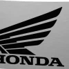HONDA Motorcycle Star Buckle - Brushed Silver/Black