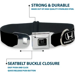Honda Seatbelt Buckle Collar - Honda Logo Black/White