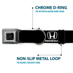 Honda Seatbelt Buckle Collar - Honda Logo Black/White