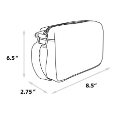 Horizontal Crossbody Wallet - TOM AND JERRY Expression Blocks Mash Up Blocks Blue