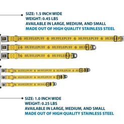 Hufflepuff Crest Full Color Seatbelt Buckle Collar - Harry Potter HUFFLEPUFF & Crest Yellow/Black