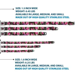 INVADER ZIM Title Logo Full Color Pink/Green Seatbelt Buckle Collar - Invader Zim Close-Up Poses Reds