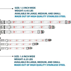 It Chapter Two LOSER/LOVER Full Color White/Black/Red Seatbelt Buckle Collar - It Chapter Two LOSER/LOVER White/Black/Red