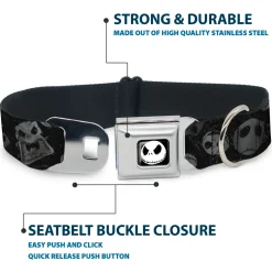 Jack Expression3 Full Color Seatbelt Buckle Collar - NBC Jack Expressions Scattered Weathered