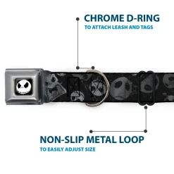 Jack Expression3 Full Color Seatbelt Buckle Collar - NBC Jack Expressions Scattered Weathered