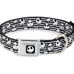 Jack Expression2 Full Color Seatbelt Buckle Collar - Jack Expressions/Stripe White/Black