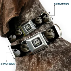 Jack Expression12 Full Color Seatbelt Buckle Collar - Jack 10-Expressions Staggered Black