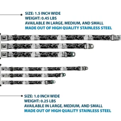 Jack Moon Oogie Boogie Face Full Color Black Grays Seatbelt Buckle Collar - Jack & Oogie Boogie Scenes Grays