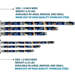 Jasmine CLOSE-UP Full Color Seatbelt Buckle Collar - Aladdin & Jasmine Scenes