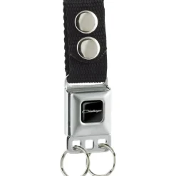 Keychain - CHALLENGER Script Black Silver