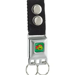 Keychain - Classic Teenage Mutant Ninja Turtles Raphael Face Turtle Shell Full Color Green