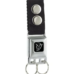 Keychain - Dodge Demon Icon Black Silver - Black