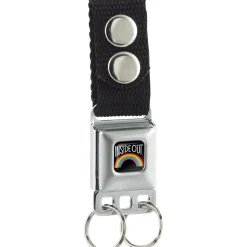 Keychain - INSIDE OUT Rainbow Full Color Black White Multi Color