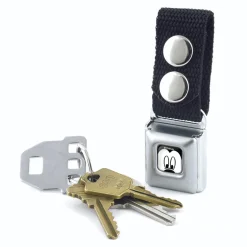 Keychain - Mickey Mouse Face CLOSE-UP Full Color White Black