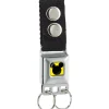 Keychain - Mickey Mouse Head Silhouette Full Color Yellow Black