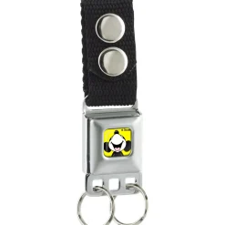 Keychain - Mickey Smiling Up Pose Full Color Yellow Black White