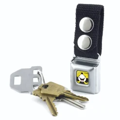 Keychain - Mickey Smiling Up Pose Full Color Yellow Black White