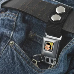 Keychain - Pinocchio CLOSE-UP Full Color Black