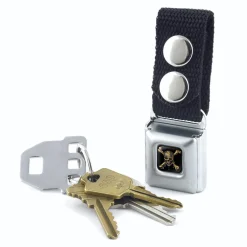 Keychain - Pirates of The Caribbean Dead Men Tell No Tales Skull Icon Full Color Black