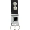 Keychain - Plain Black Full Color - Black Webbing