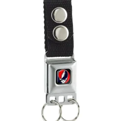 Keychain - Steal Your Face Black Full Color - Black Webbing