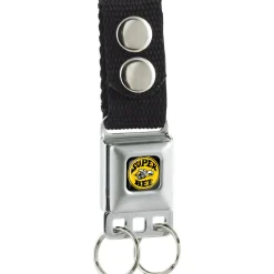 Keychain - SUPER BEE Logo Full Color Black Yellow White - Black