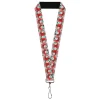 Lanyard - 1.0" - A Christmas Story RALPHIE Smiling Face and Stars Plaid Red/White/Green