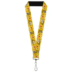 Lanyard - 1.0" - A Christmas Story IT'S A MAJOR AWARD Lamp Icons Collage Yellow