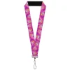 Lanyard - 1.0" - Adventure Time Princess Bubblegum Poses Collage Lavender