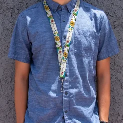 Lanyard - 1.0" - Adventure Time Jake and Finn Open Pack Pose White