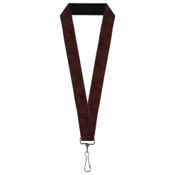 Lanyard - 1.0" - Avatar Last Airbender Fire Element Symbol Black/Red