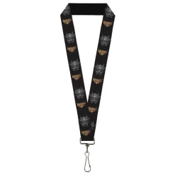 Lanyard - 1.0" - BALDUR'S GATE III Title Logo and Mind Flayer Icon Black/Grays/Tan