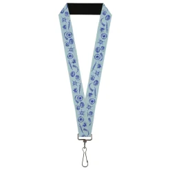 Lanyard - 1.0" - BALDUR'S GATE III Title Logo and Icons Blues