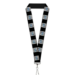 Lanyard - 1.0" - BUILT FORD TOUGH Logo2 Black White Blue
