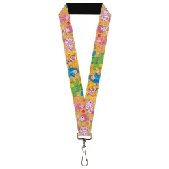 Lanyard - 1.0" - Candy Land Characters and Candy Collage Yellow